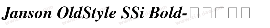Janson OldStyle SSi Bold字体转换